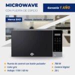 Microwave Con Puerta De Espejo Gris
