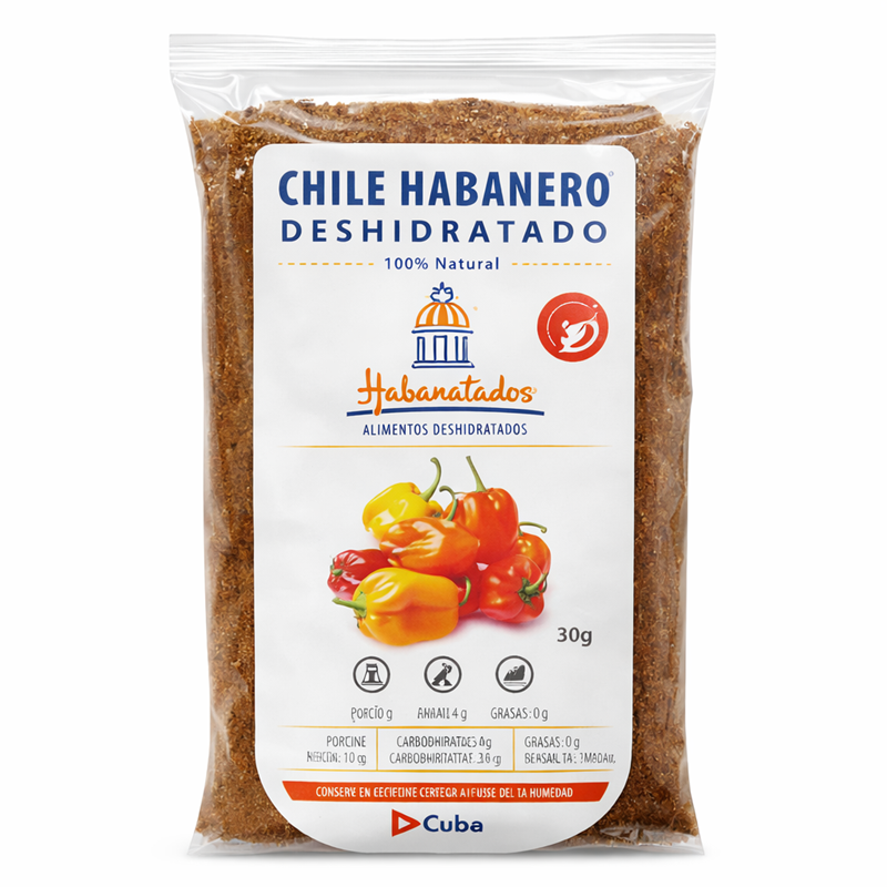 Chile Habanero Deshidratado En Polvo