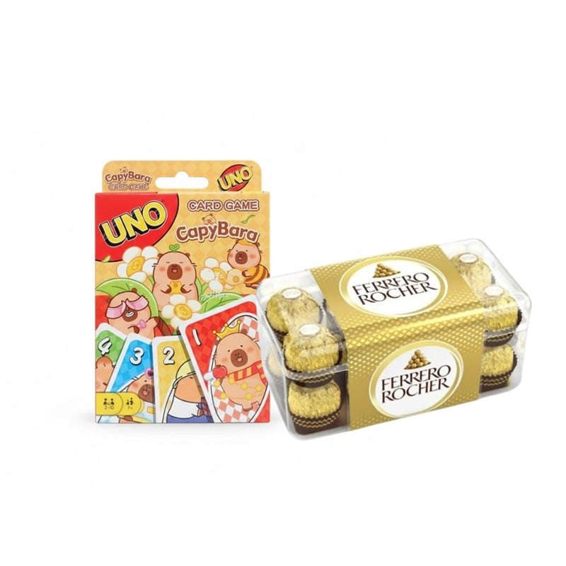 Combo UNO Capibara y Ferrero