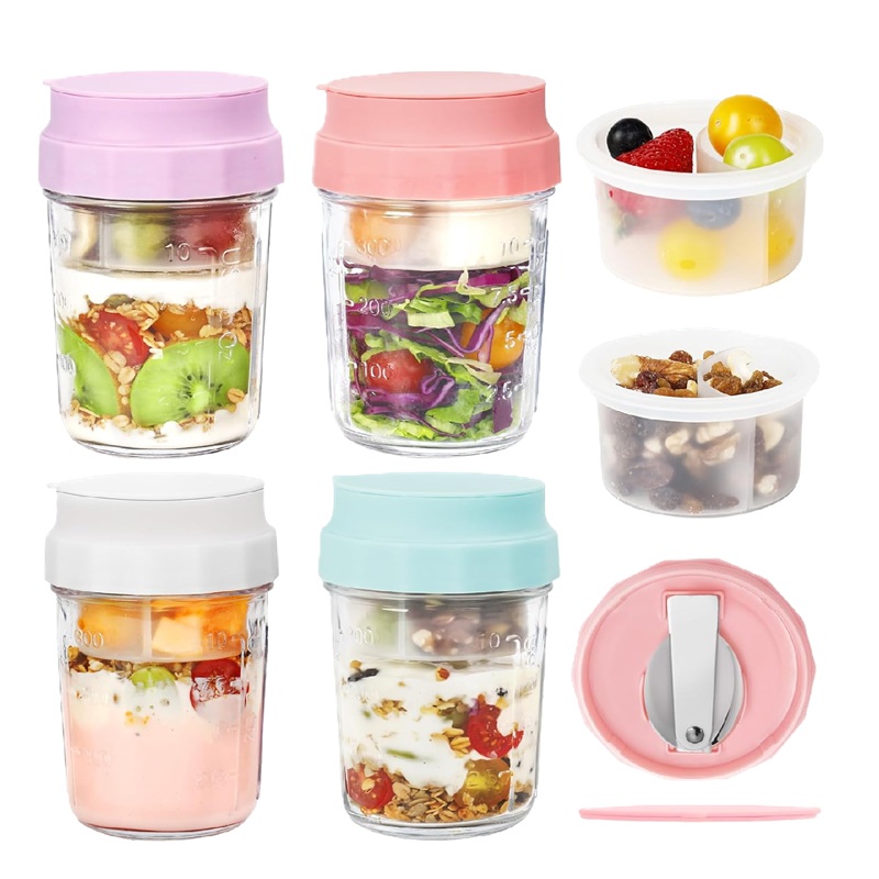 Recipientes con Tapas y Cucharas Plegables