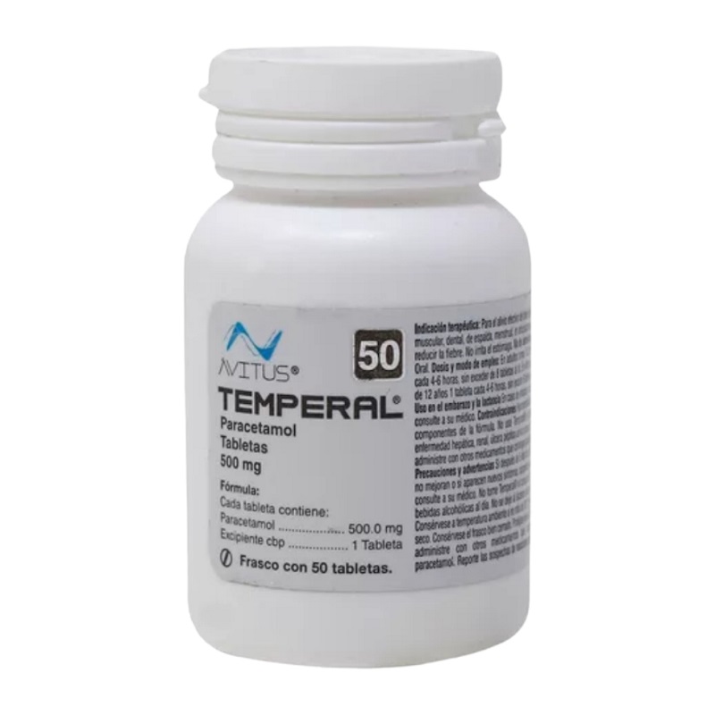 cuba-alimentos-restaurantes-viajes-envios-medicina-Temperal-Paracetamol-50tab Temperal Paracetamol - Imagen 1