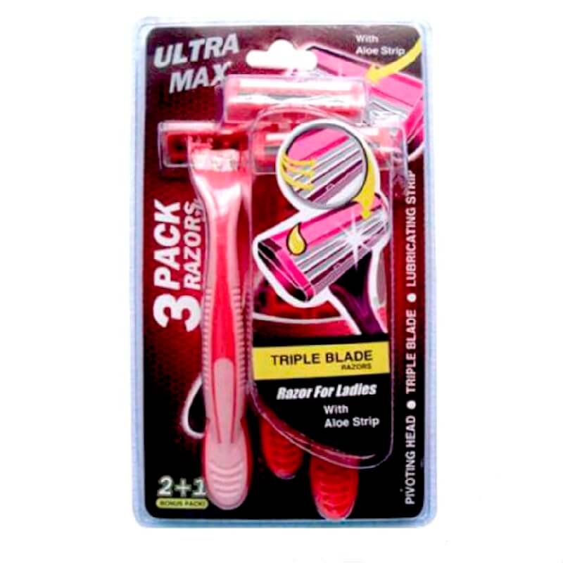 Máquina Afeitar Damas Ultra Max 3pack #22