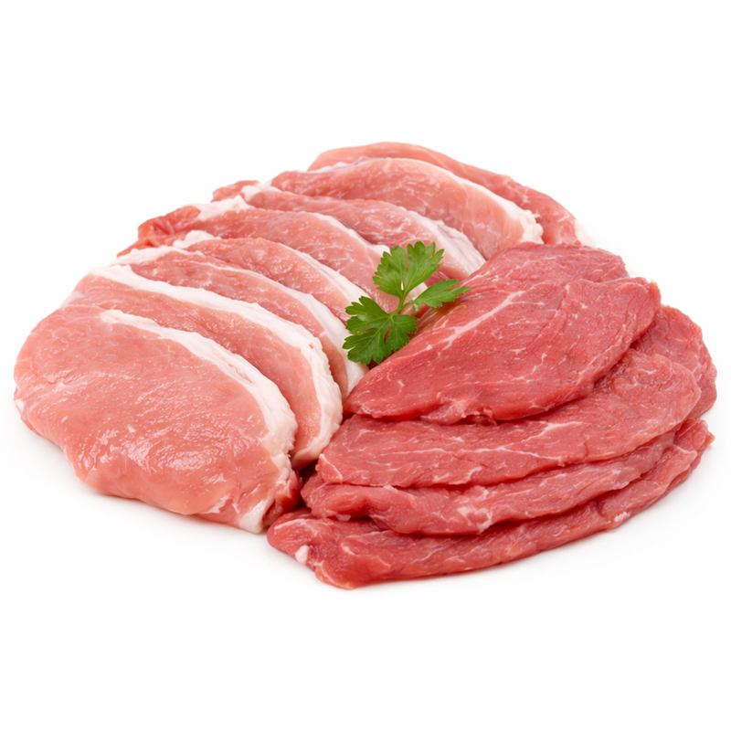 Lomo de Cerdo + Bistec de Res
