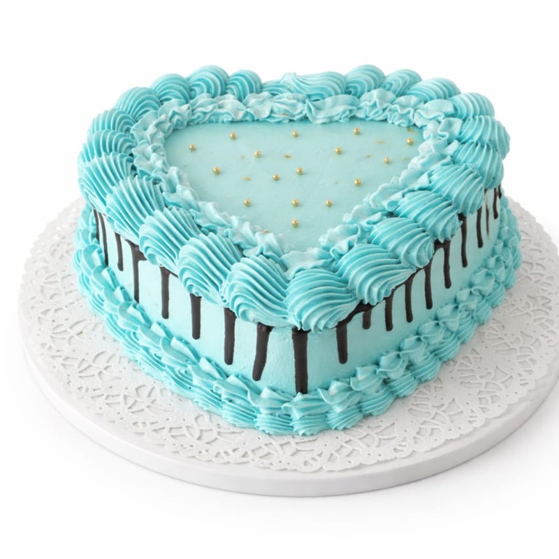 Cake Corazón Aqua