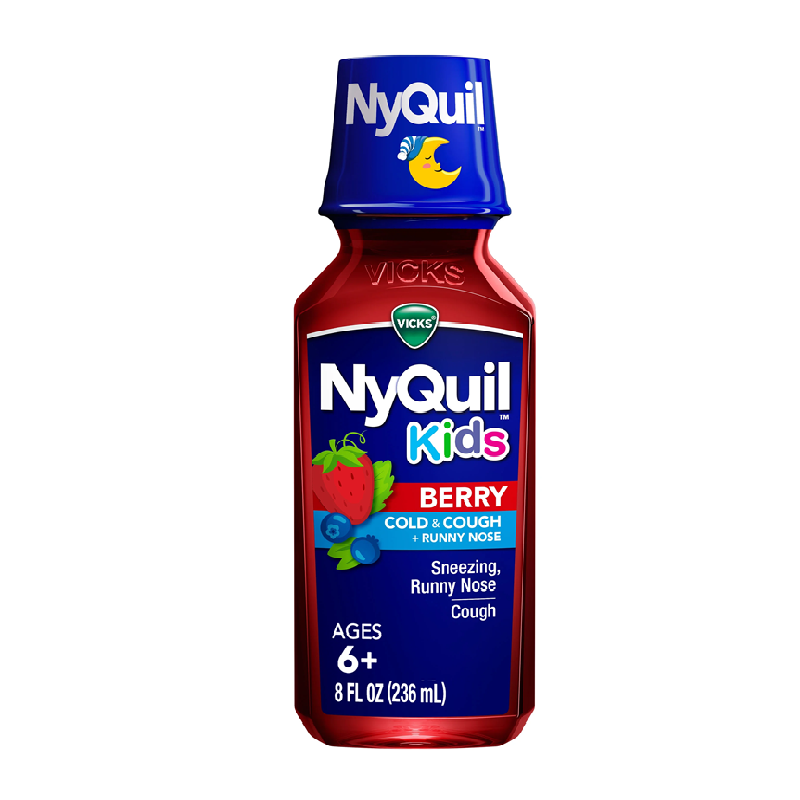 cuba-alimentos-restaurantes-viajes-envios-medicina-cold-flu-vicks-nyquil-236-mililitro Cold&Flu Vicks NyQuil Infantil - Imagen 1