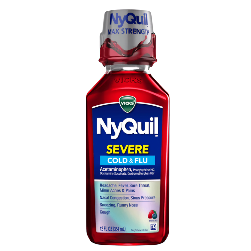 cuba-alimentos-restaurantes-viajes-envios-medicina-cold-flu-vicks-nyquil-354ml Cold & Flu Vicks NyQuil - Imagen 1