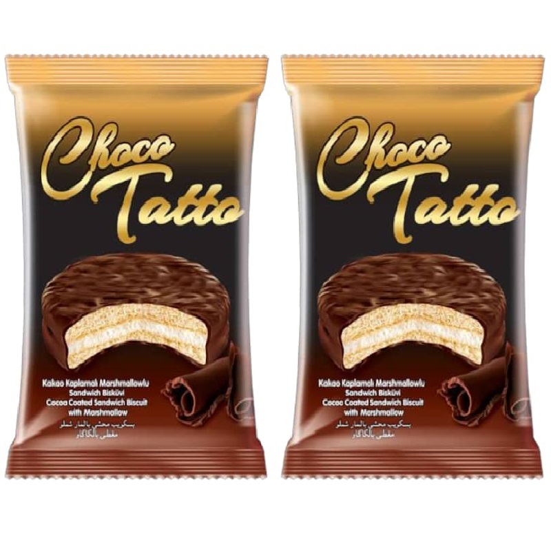 Galletas Sándwich de Malvavisco Recubiertas de Cacao