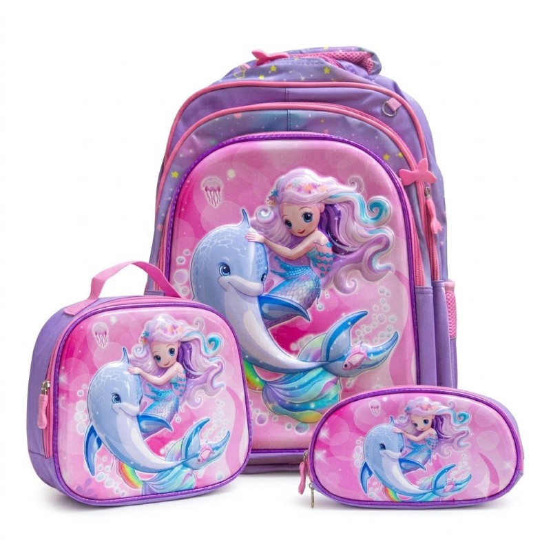 Mochila De Tres Piezas Para Niños