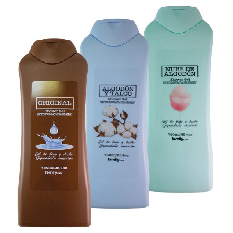 Trío Gel de Baño Family Care