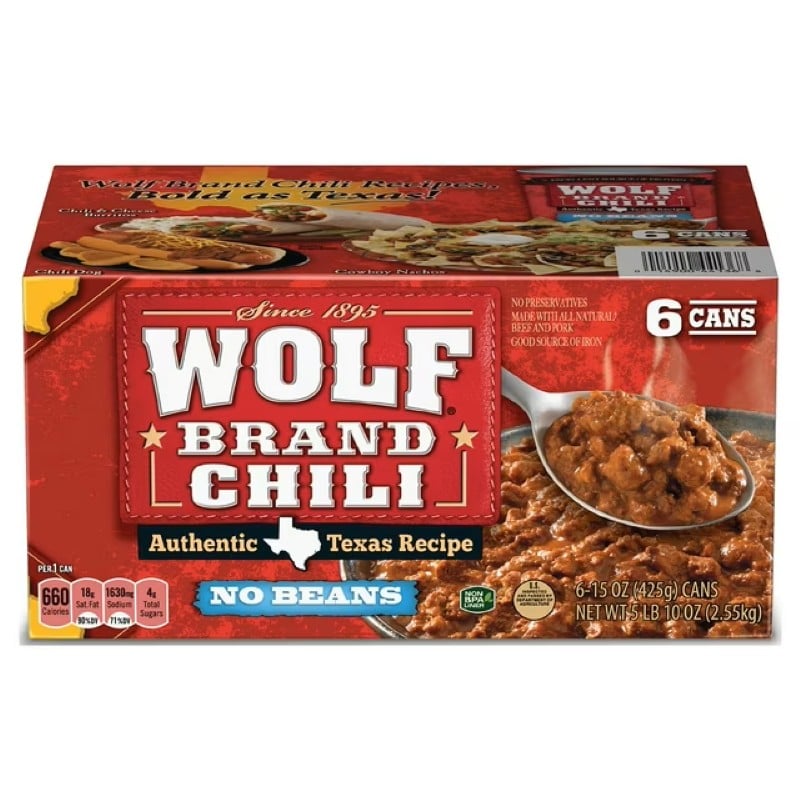 Chili Texano De Carne De Res Pack 6