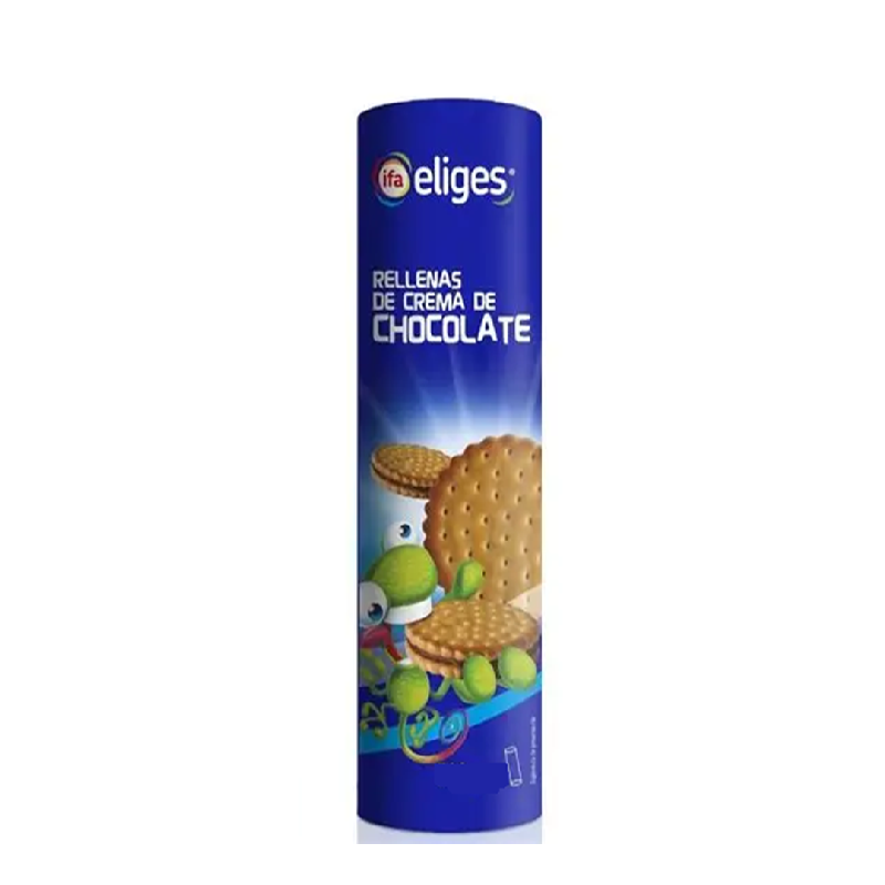 Galleta rellena de crema de chocolate