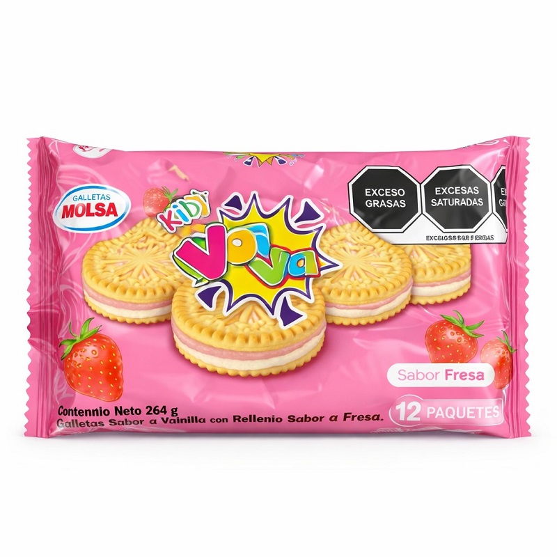 Galletas Kiddy VaiVai Relleno Fresa